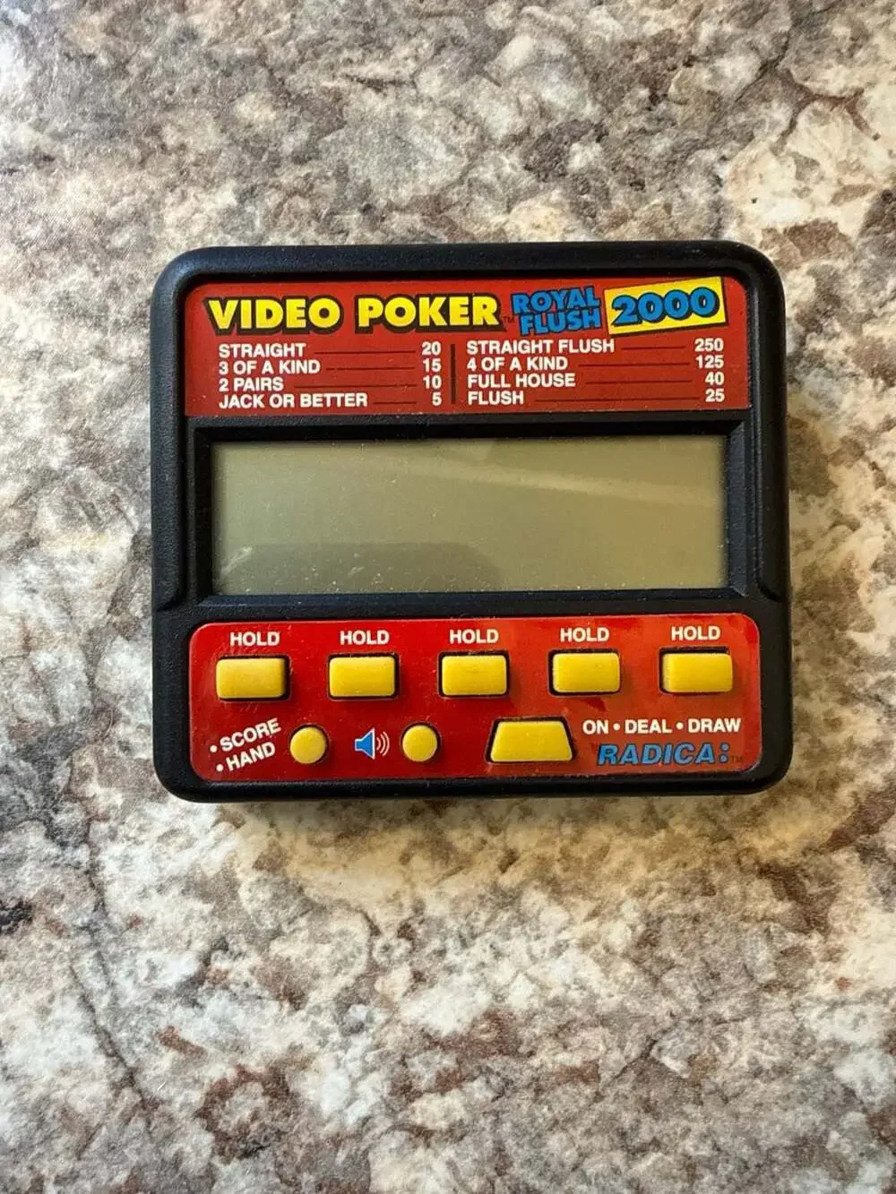 Radica Royal Flush 2000 Video Poker Handheld Electronic Game